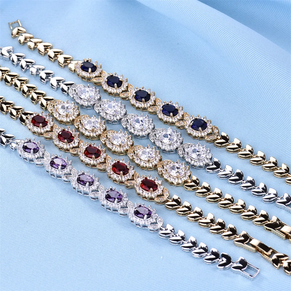 Женский браслет MOLIAM золотой с красным кристаллом и фианитом MLL113|bracelets for|bracelets for