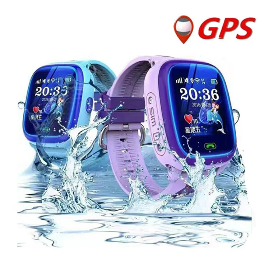 GIAUSA детей gps умные часы Детские Плавание IP67 Водонепроницаемый SOS устройство для