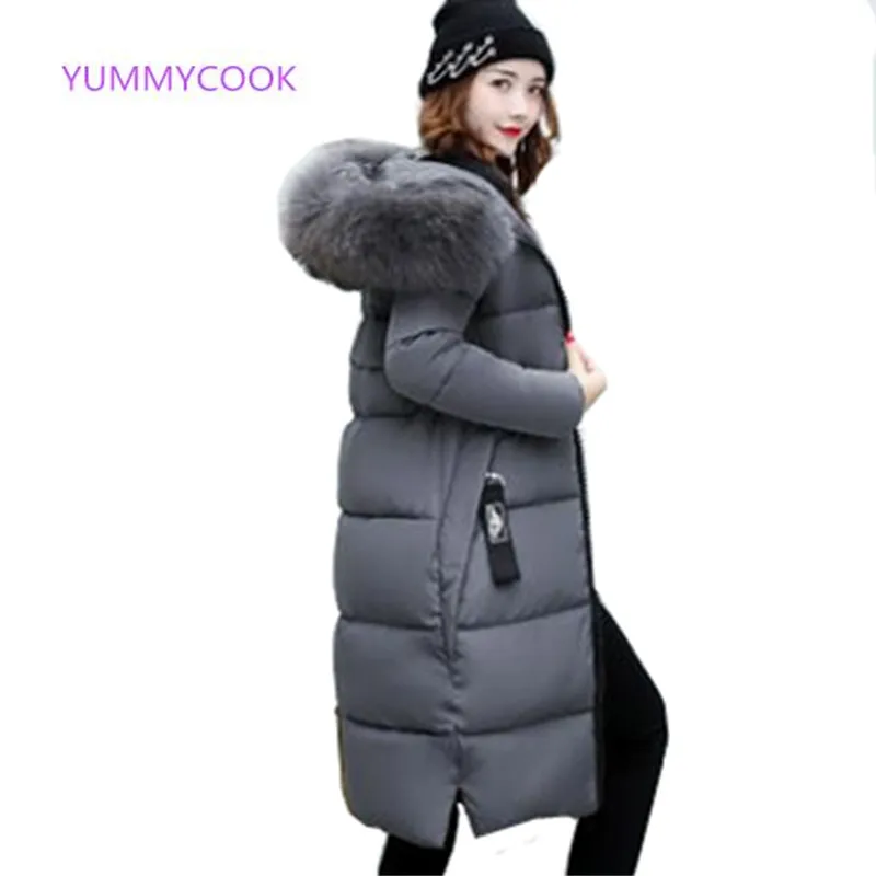 YUMMYCOOK зимняя новая Женская Толстая теплая хлопковая одежда большой размер
