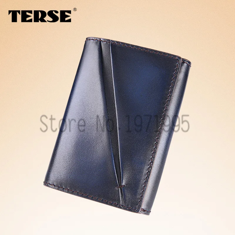 Terse_fashion мужской бумажник карточки 3 цвета натуральная кожа держателя карты