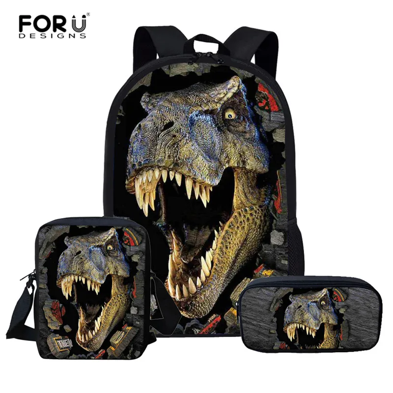 Рюкзак с динозавром FORUDESIGNS, школьные рюкзаки для девочек и мальчиков, Детская сумка, школьные рюкзаки для детей, рюкзаки