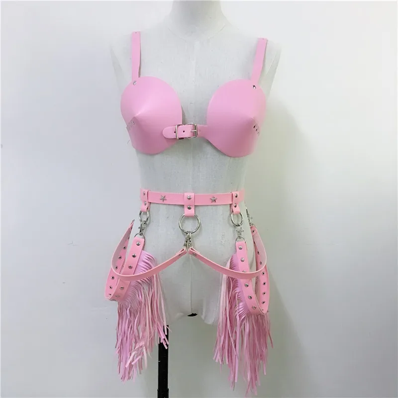 Модный бандажный комплект из двух предметов в стиле панк подвязки сексуальный