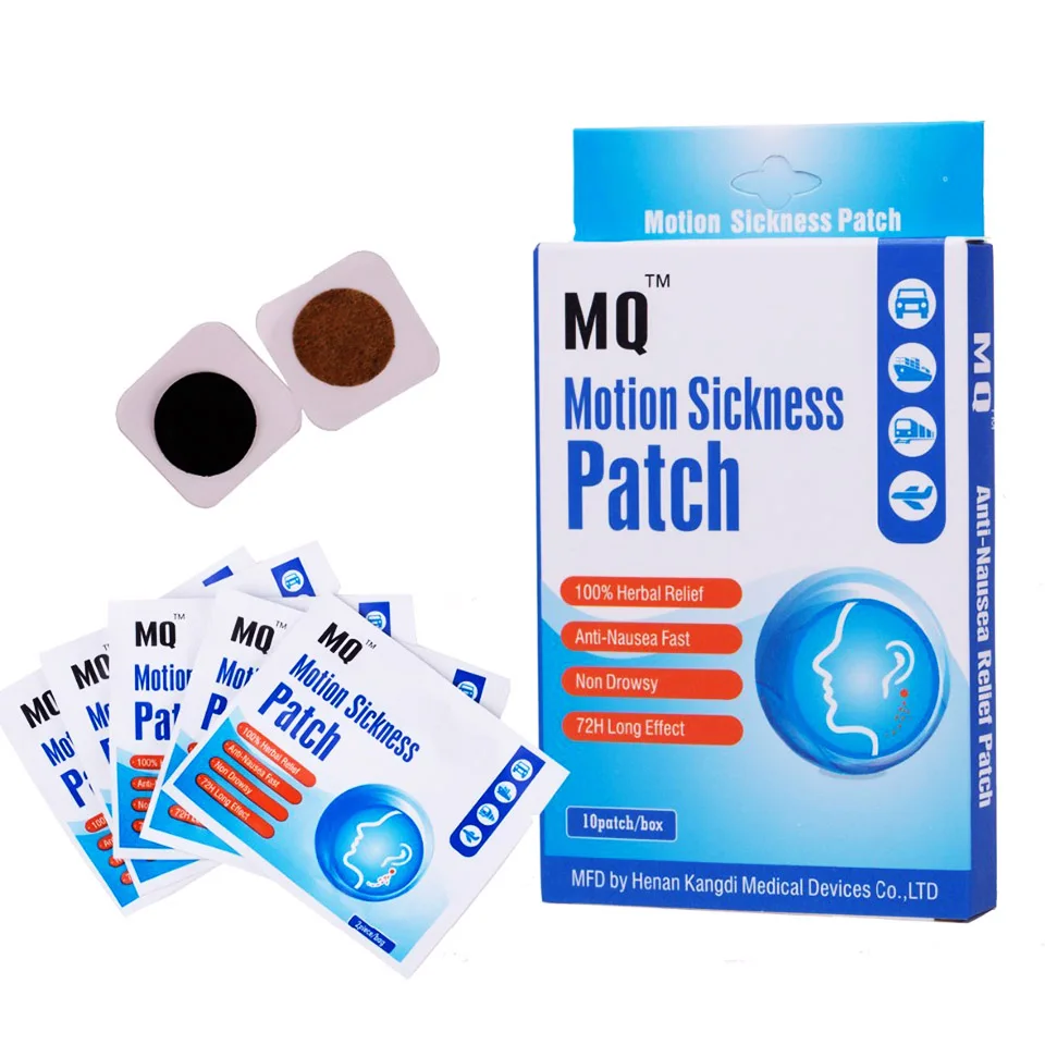 MQ Brand Motion Sickness Patch 10 pcs/20 pcs/30 pcs Box Safe for Kids Up to 4 Relieves Fast Travel Partner | Красота и здоровье