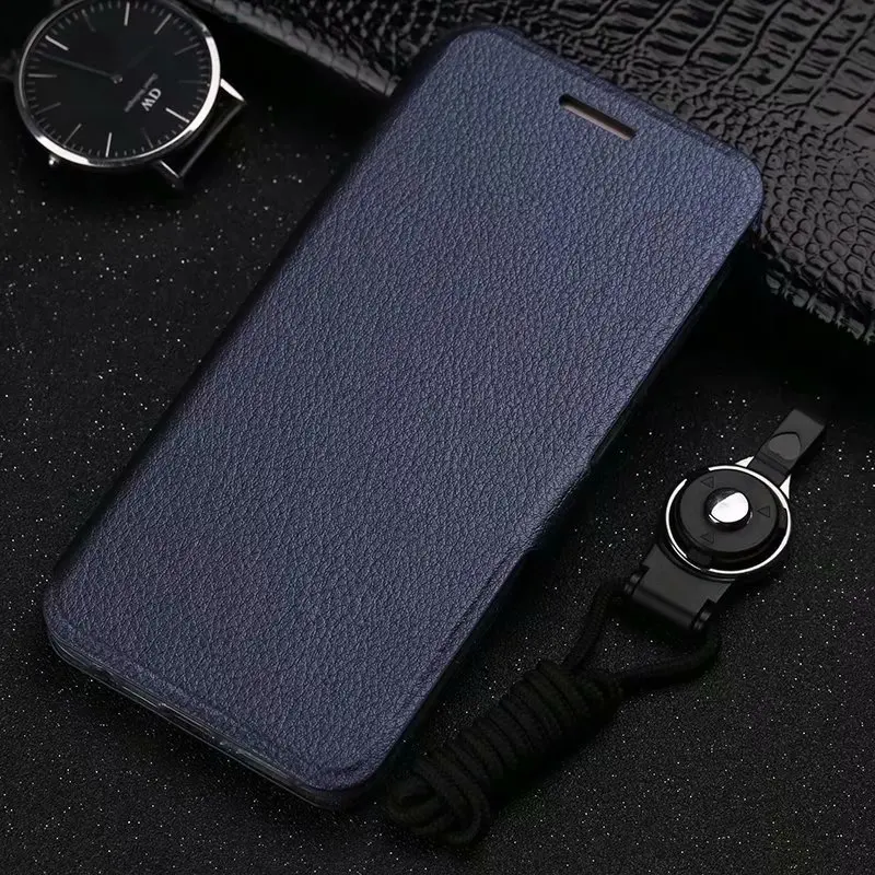 Dark Blue PDGB чехол для Meizu M3 Note M5 M5s M6 Note M6S U10 U20 цветной кожаный чехол с рисунком бабочки цветка башни+ ремешок - Цвет: Dark Blue