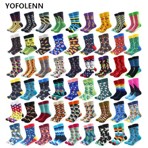 5 парлот, оптовая продажа, мужские хлопковые носки в разноцветную полоску с мультяшным рисунком, высококачественные Повседневные носки для свадьбы