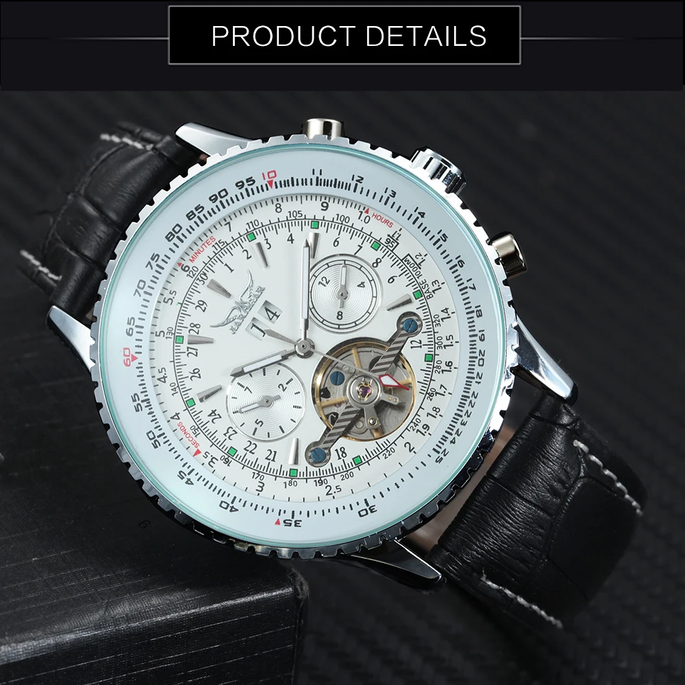 Модные спортивные Tourbillon Мужские часы Топ бренд класса люкс JARAGAR Авто