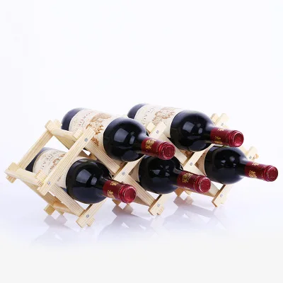 6Bottles-1 Качественные деревянные держатели для винных бутылок, креативные Практичные складные декоративные Шкафы для гостиной, красные винные витрины стеллажи для хранения - Цвет: 6Bottles-1