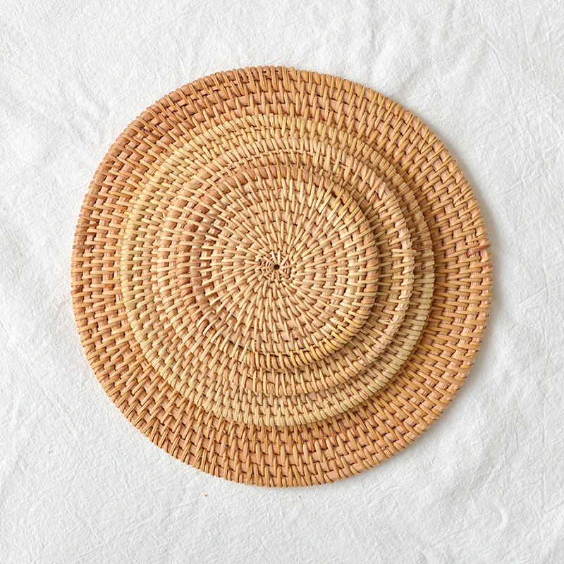 INS ручной работы ротанговая чашка коврик теплоизоляционный чайный горшок