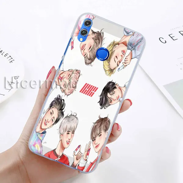IKON Kpop Прозрачный чехол для huawei Honor Y9 Y7 Y5 Y6 Y9 Honor 10 20 Lite 8X 8A Play чехол для телефона Coque - Цвет: A-06