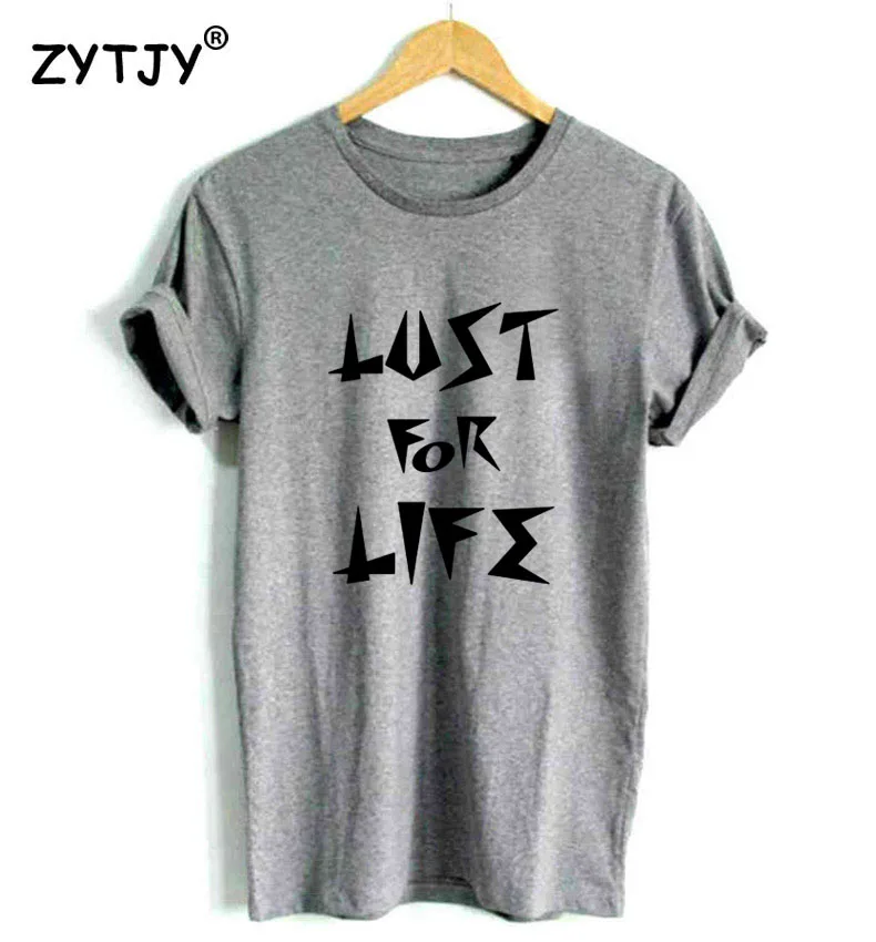 Жажда жизни принт женские хлoпкoвaя пoвсeднeвнaя забавная футболка для маленькой