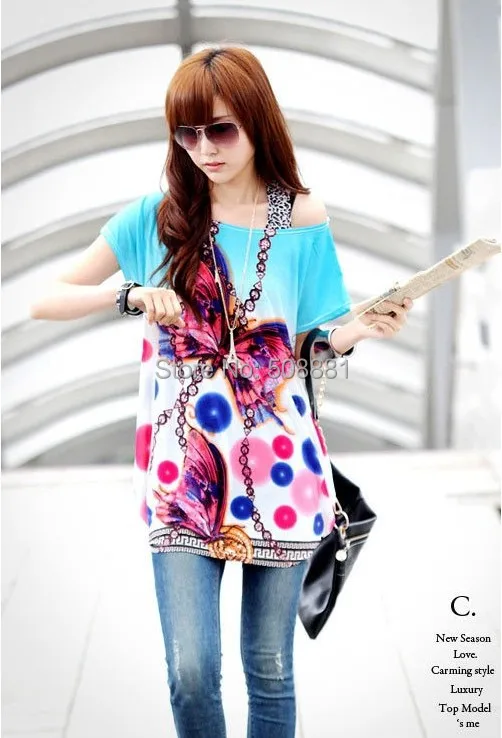 2016 новая Мода лето женская одежда Плюс размер Футболка топ женщина длинная