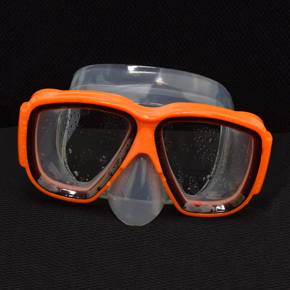 Orange Seafrogs маска для дайвинга очки для плавания легко водонепроницаемое оборудование высокого качества Оптическая PC силиконовая водостойкая присоска чехол - Цвет: Orange