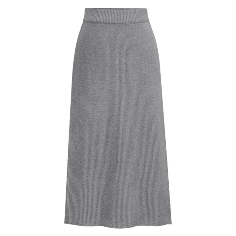 Новинка 2019 зимняя вязаная юбка для женщин большой размер длинная 6XL высокая талия