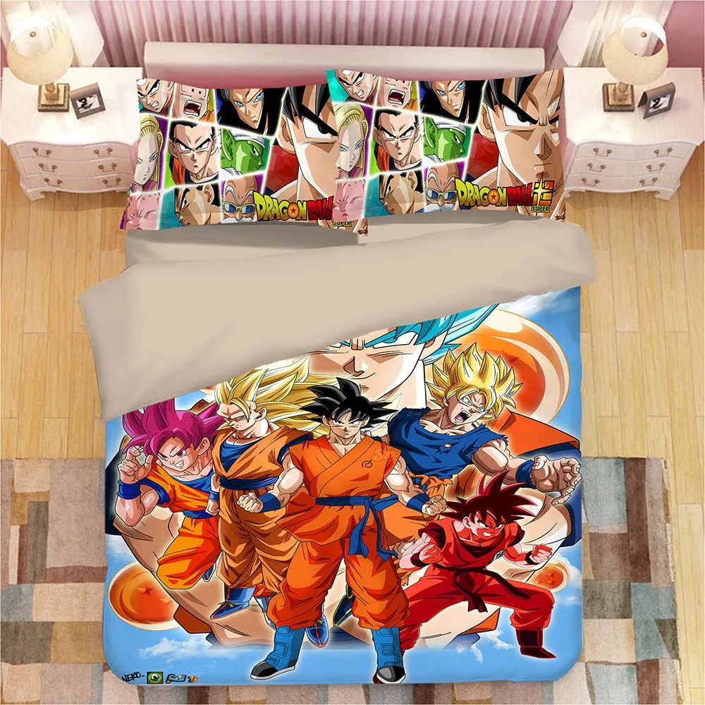 4 DRAGON BALL Z 3D постельное белье Сон Гоку Вегета пододеяльники наволочки постельный комплект одеяло комплекты постельного белья постельное белье - Цвет: 4
