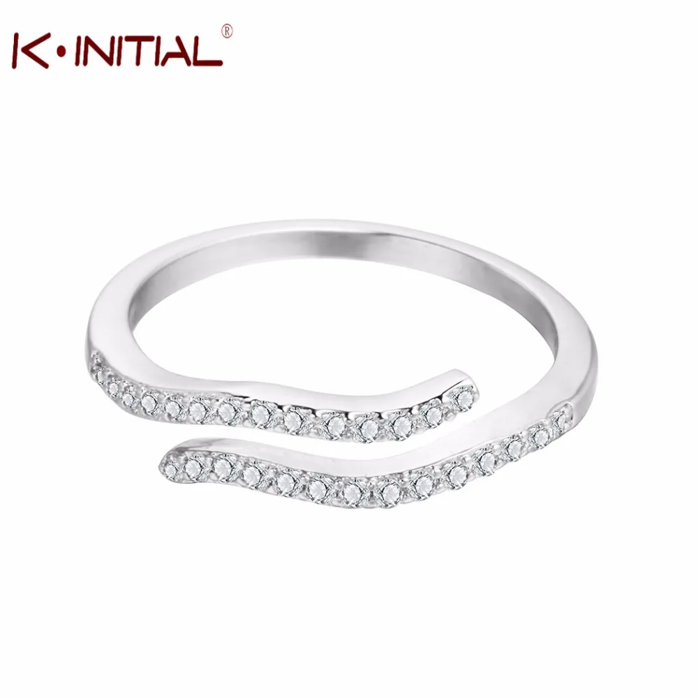 Kinitial 1 шт. 925 пробы серебро циркон кольцо зодиака Запонки &quotВОДОЛЕЙ&quot кольца