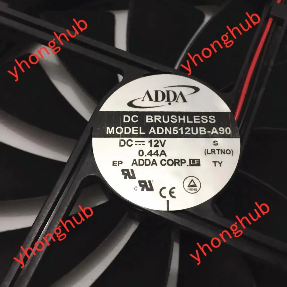 Охлаждающий вентилятор для сервера ADDA ADN512UB-A90 DC 12 В 0.44A 135x135x25 мм 2 провода |