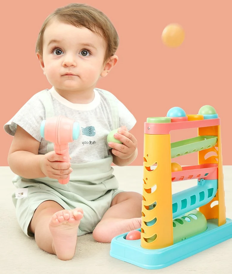 Beiens Baby Beat игрушки звук стучит Beat Мячи Детские ранние образовательные математические игрушки Красочные ударные Мячи подарки для детей