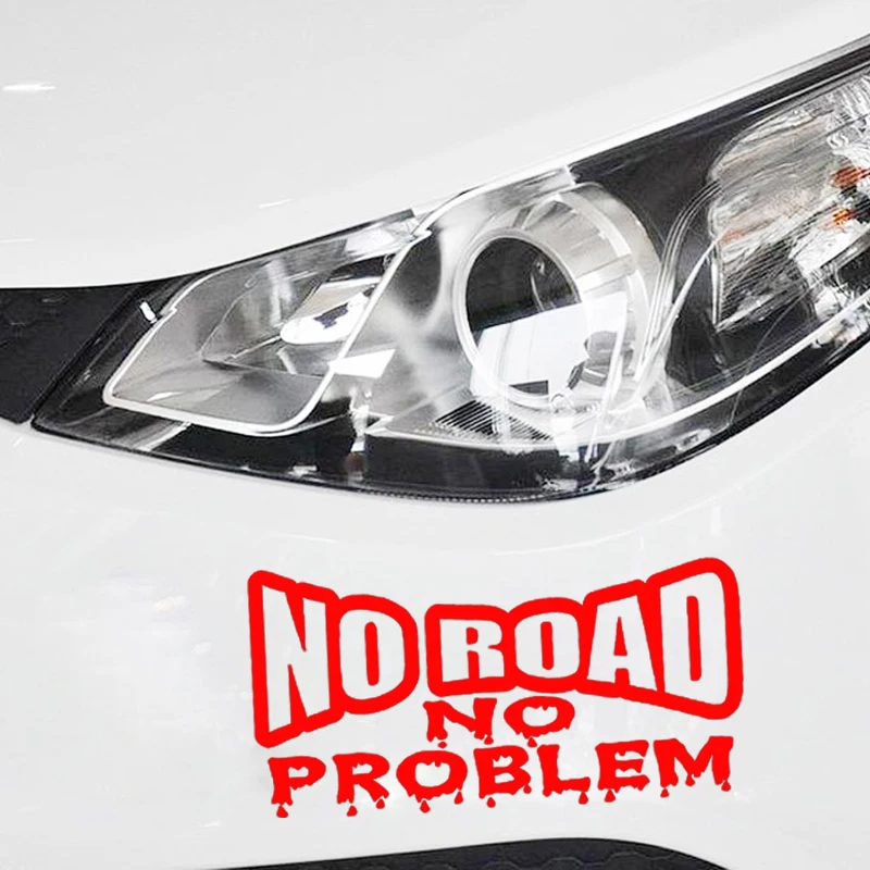 Виниловая наклейка 350 с надписью No Road Problem для грузовиков внедорожников 4x4