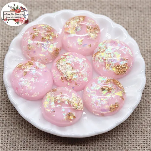pink 50pcs 50 шт., 12 мм, разноцветные блестящие круглые пуговицы для дома, сада, ремесла, кабошон, скрапбукинг, сделай сам, маленькое ремесло - Цвет: pink 50pcs