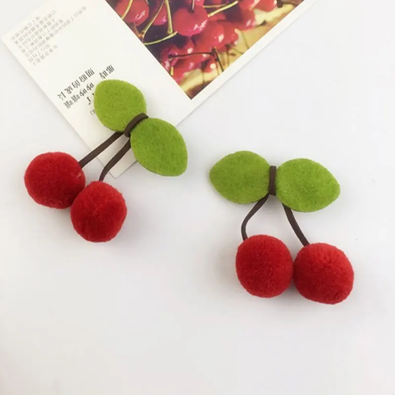 M MISM New Baby Hairpins Cute Cashmere Cherry Hair Clip Children Accessories Ornaments Lovely Hairgrips | Детская одежда и обувь