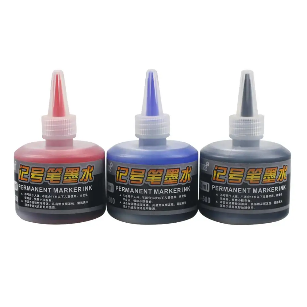 

50ml Permanent Instantly Dry Graffiti Black Blue Red Marker Pen Refill Ink for Marker Pens