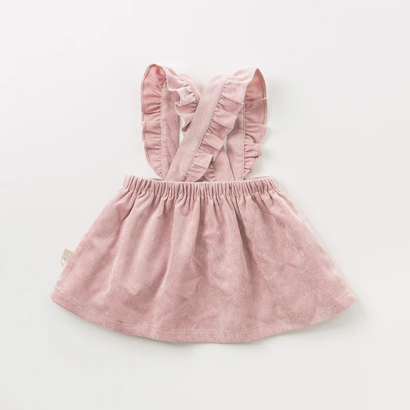 Осеннее платье на бретельках для маленьких девочек подтяжки вечеринки в стиле