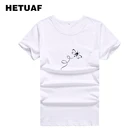 Женская футболка с коротким рукавом HETUAF, черная или белая футболка с рисунком пчелы, летний топ в стиле Харадзюку