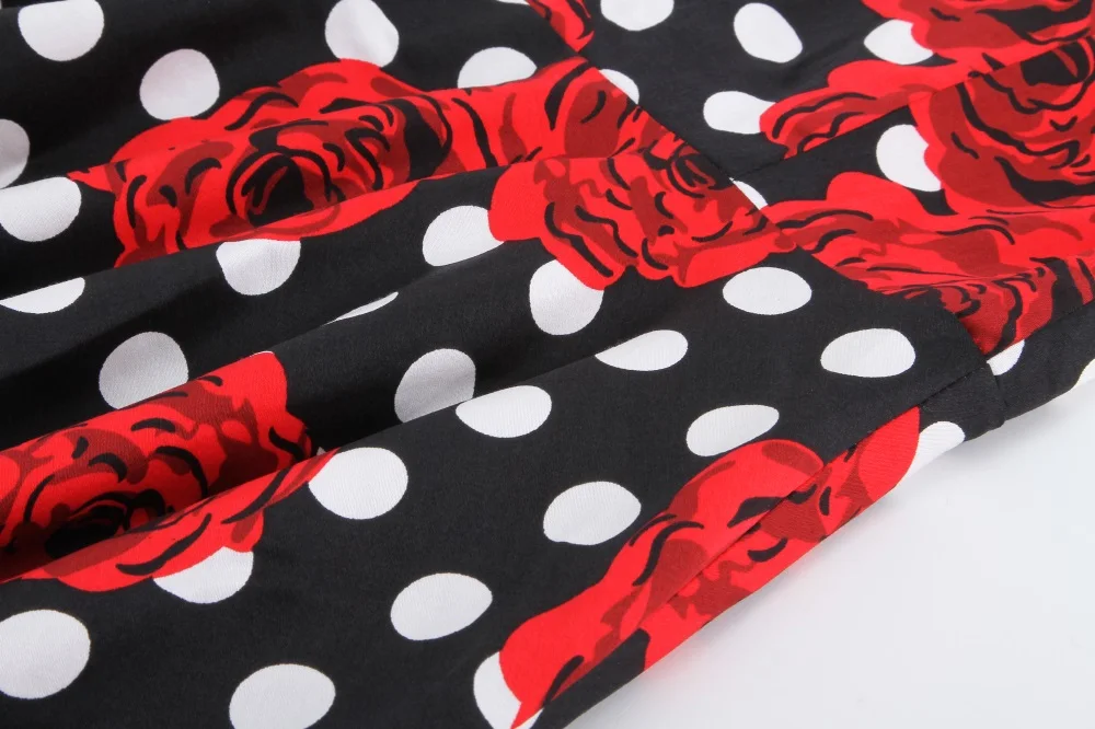 Черно белое платье с принтом красные розы|print dress|rose print dressvintage dress |