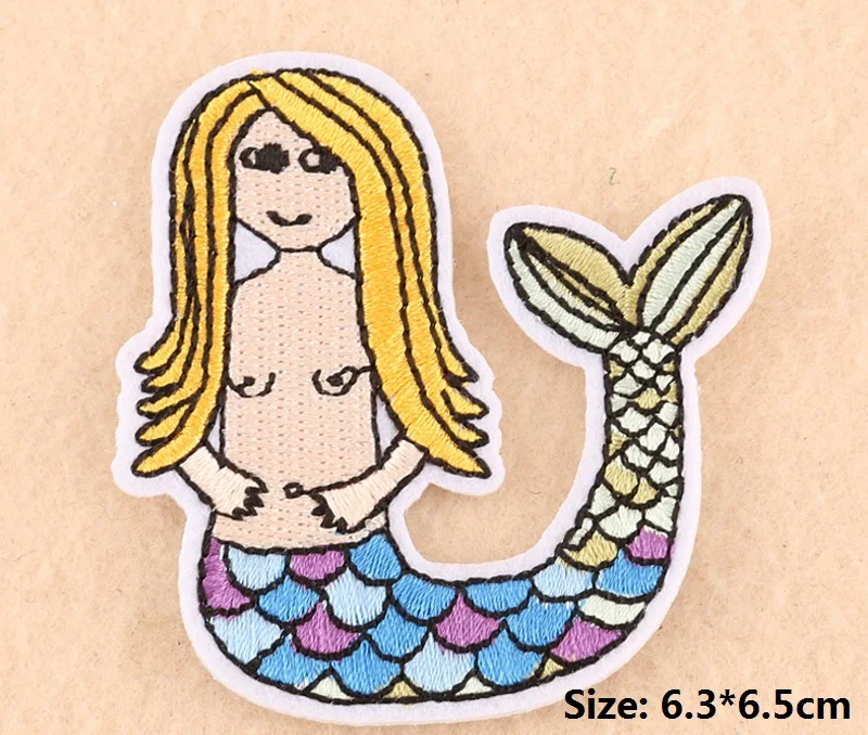 10 шт./компл. Мультяшные нашивки термоклейкие вышитые аппликации для одежды