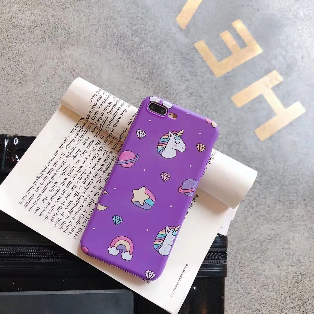 Роскошный прозрачный 3D чехол для телефона Kawaii Unicorn Для Iphone XS X MAX XR 6 S 7 8 Plus plus милый