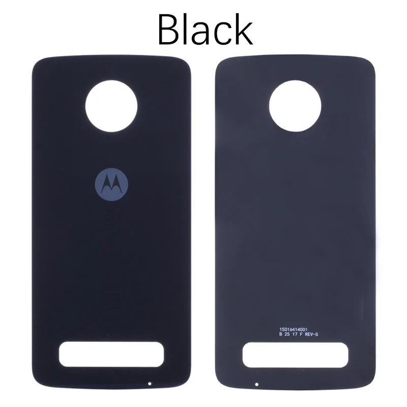 Black Задняя крышка для Motorola Moto Z XT1650 XT1650-03 на батарею черный белый - Цвет: Black