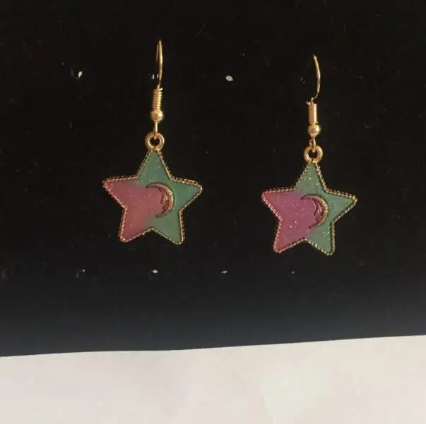 1 пара серьги с пятиконечной звездой модные простые Звездные пятиугольной и
