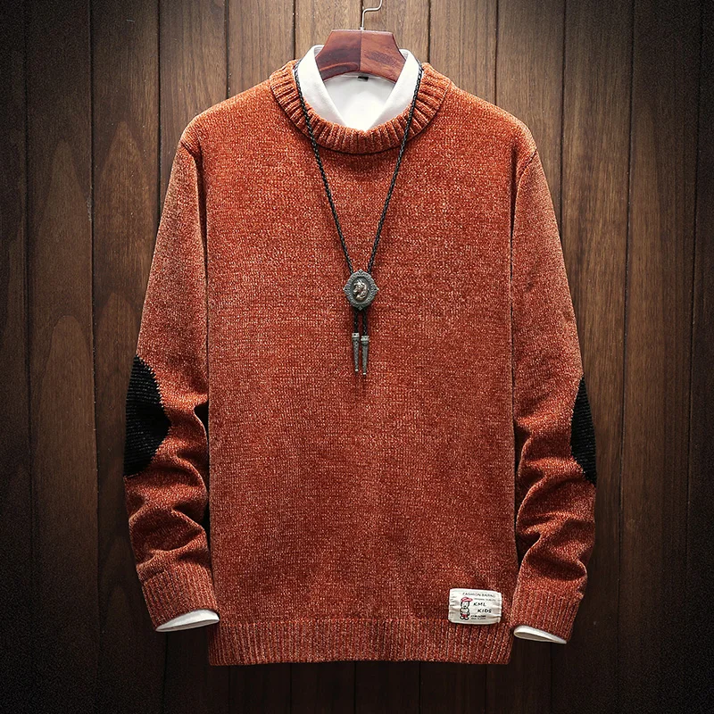 2018 мужской осенний и зимний трендовый свитер с круглым воротником из чистого