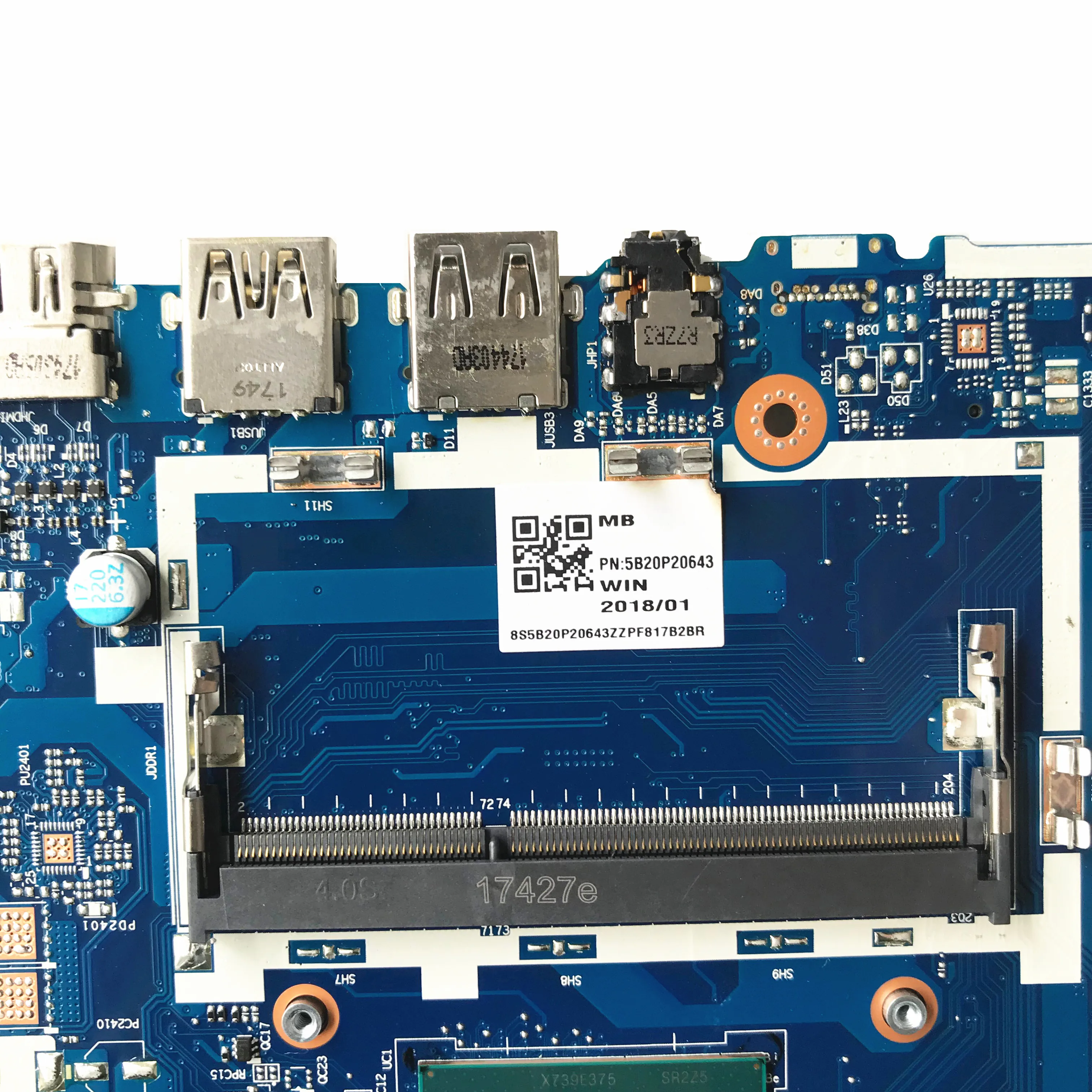 5B20N86620 для lenovo IdeaPad 320-15IKB 320-17IKB Материнская плата ноутбука DG721 NM-B241 SR342 i5-7200U Процессор 4 Гб Оперативная память DDR4