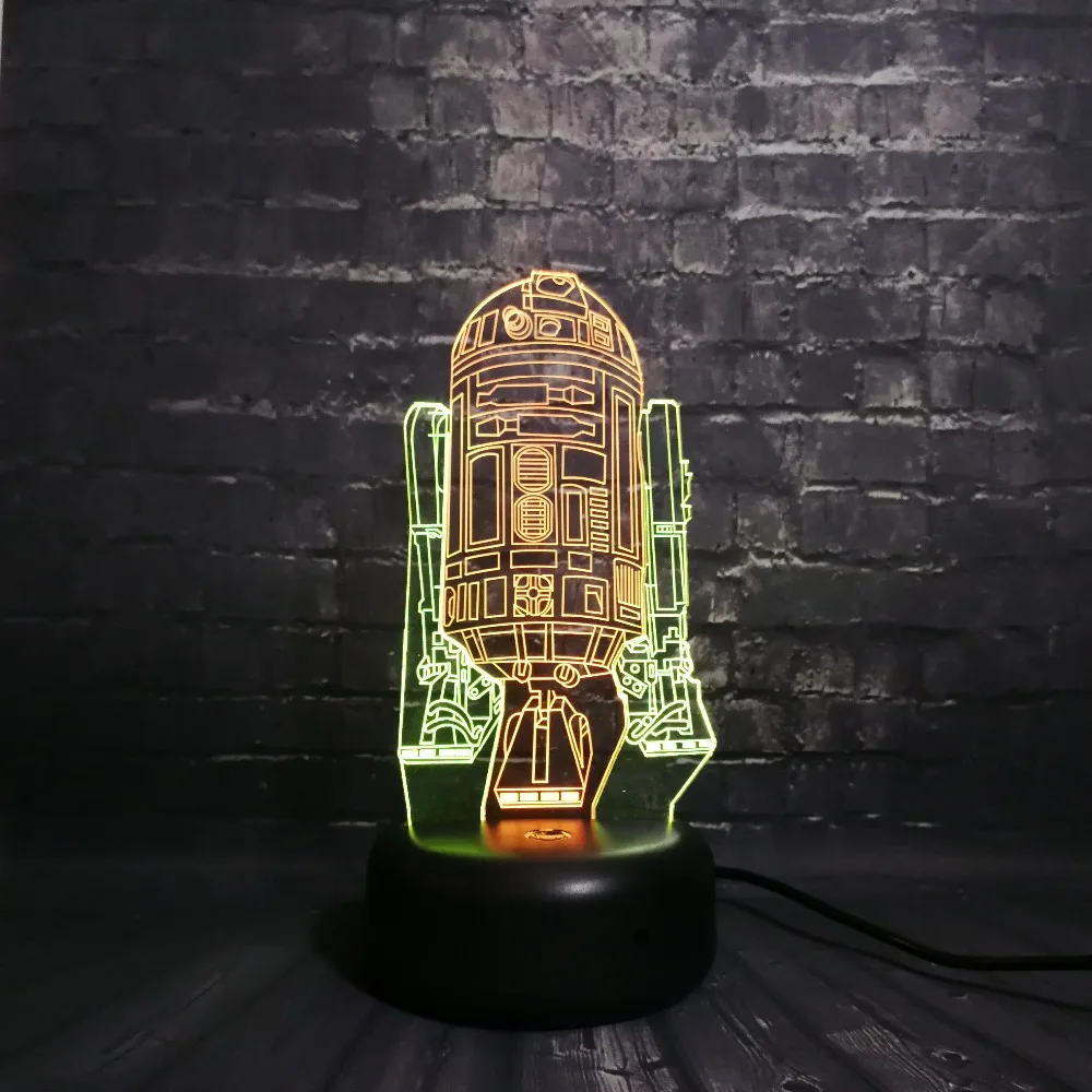 Креативная фигурка Звездных Войн робот-R2-D2 многоцветная лампочка цветная