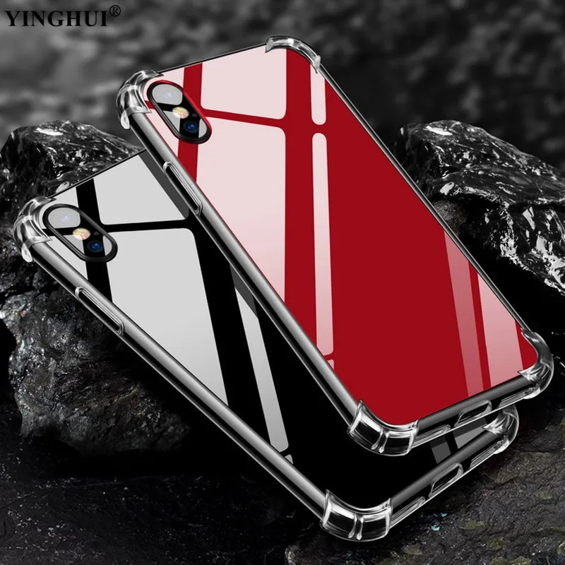 Зеркальный рамочный чехол для iphone X 7/8 Plus роскошный мягкий прочный армированный