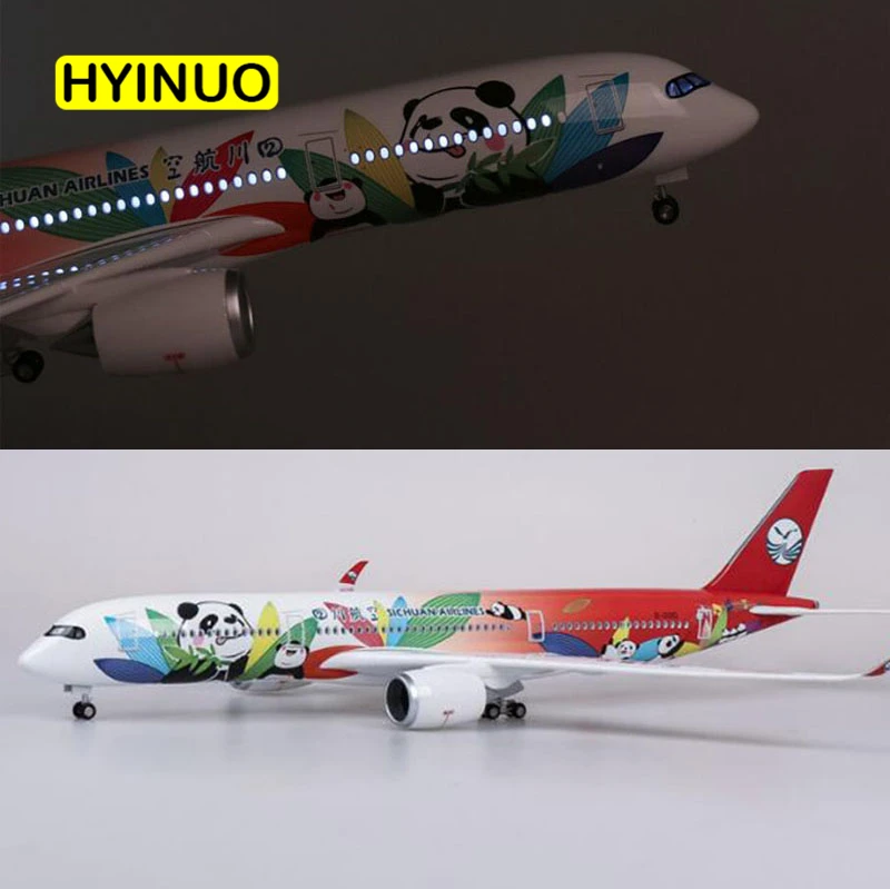 Самолет Airbus A350 Sichuan Panda 1/142 весы 47 см модель самолета W светильник литье под
