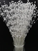 20 white pearl flower stem beads garland sprays bridal bouquet wedding party decor