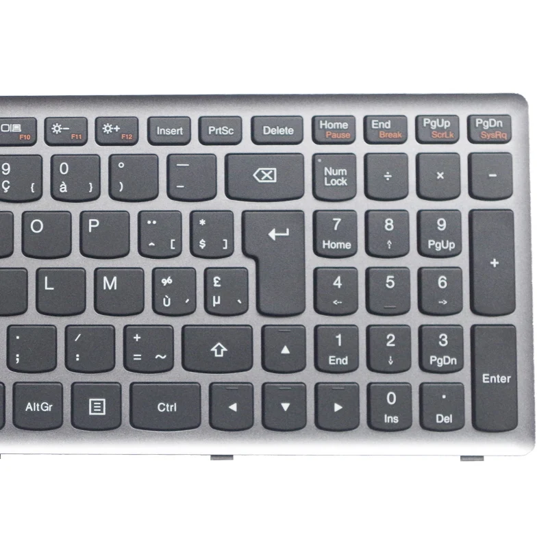 GZEELE Belgium BE клавиатура для Lenovo Ideapad Z710 U510 Клавиатура ноутбука серебряная рамка |