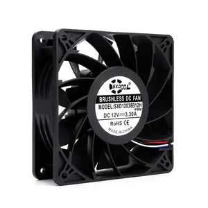 Блок охлаждения gpu для antminer SXD12038B12H, 120 мм, 120*120*38 мм, 12 в пост. Тока, 5200 А, обмин, 210CFM, мощный для BTC BCH SBTC UBTC