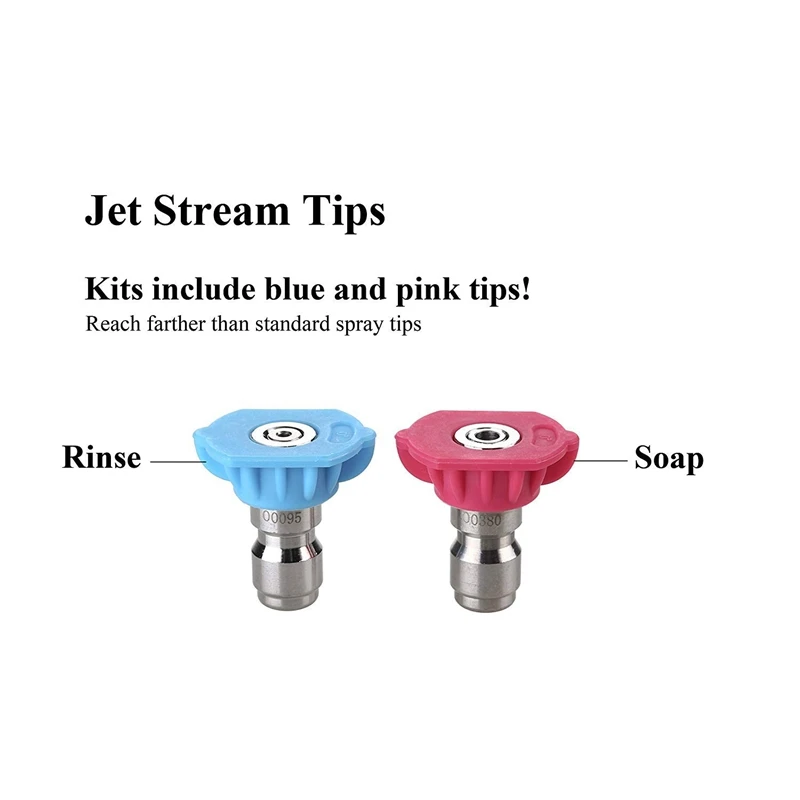 Pressure Washer Accessories Kit 7 Power Spray Nozzle Tips 360 Degree Quick Connecting Pivoting Coupler 1/4 Inch 4500 | Автомобили и