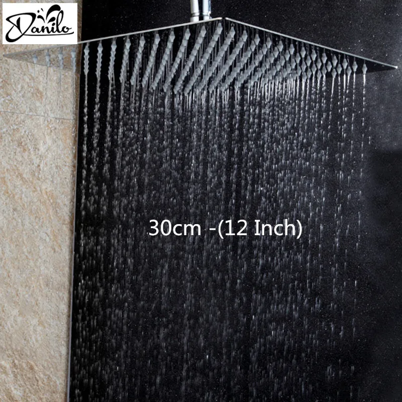 Лейка для душа из нержавеющей стали ультратонкая квадратная хромированная