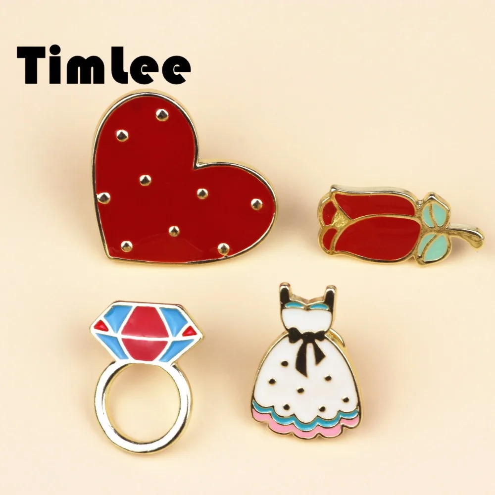 Timlee X012 бесплатная доставка брошь-булавка в виде сердца модные украшения оптовая