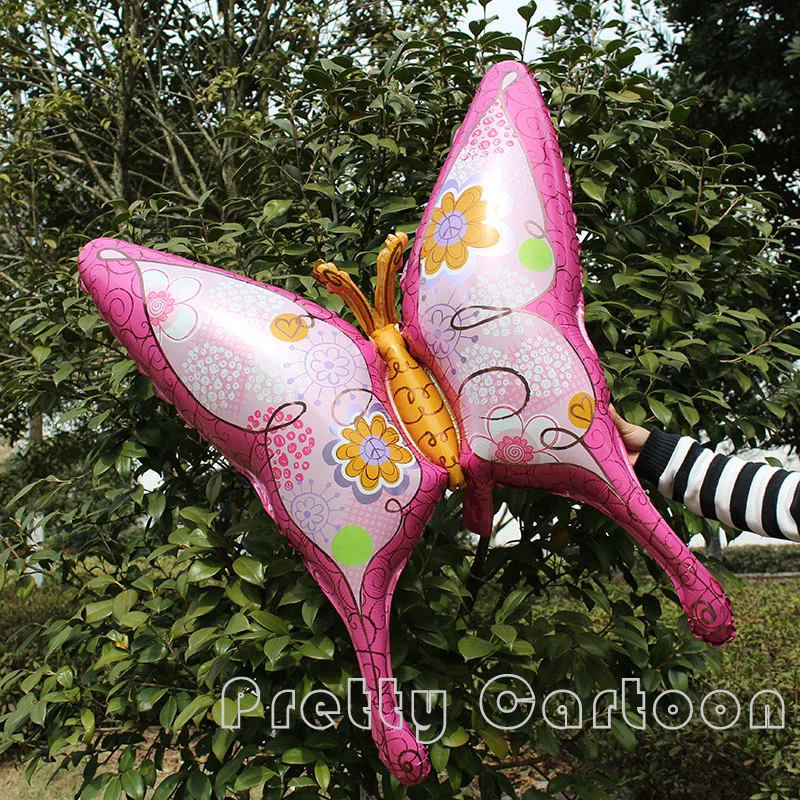 Большие 40 дюймов 6 шт./лот фольгированные шары-бабочки для украшения дня рождения