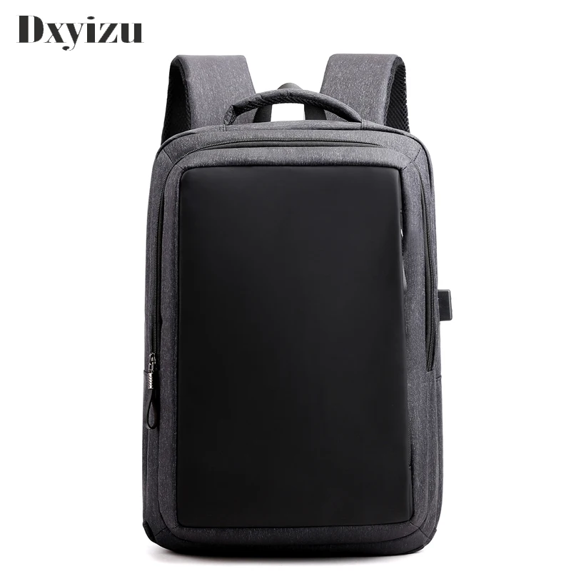 Solid Classic Leisure Laptop Backpack Usb Charging Anti Theft Backpack Men Travel Backpack Waterproof School Bag Male Mochila