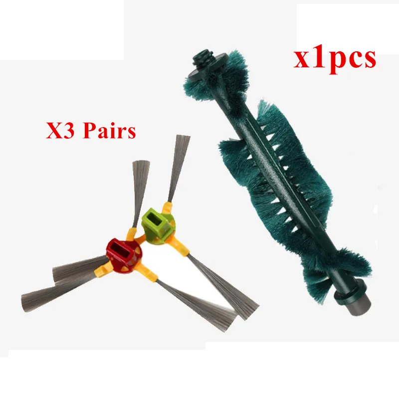 1x Main Agitator Brush +6x Side for Ecovacs 600 Deebot D62 D63 D65 D66 D68 D77 D79 DT8 630 650 660 680 Vacuum Parts | Бытовая техника