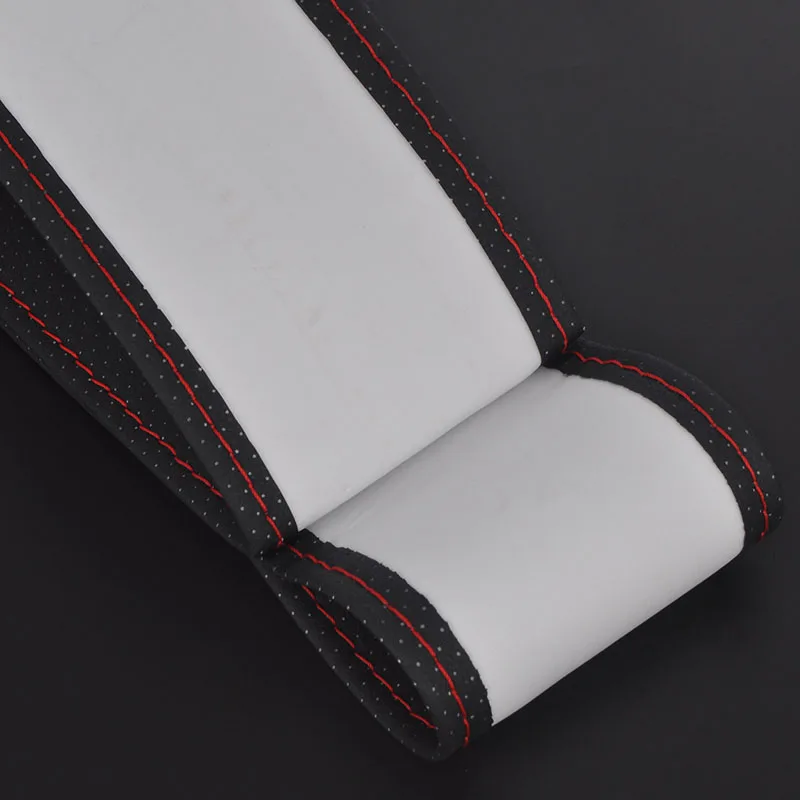 DIY оплетка крышки рулевого колеса/Мягкая кожа волокна на руль автомобиля с иглой и нитью универсальные аксессуары