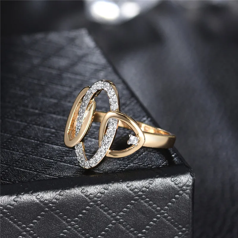 Женские кольца для помолвки BUDONG Infinity Bijoux роскошные Помолвочные с фианитами