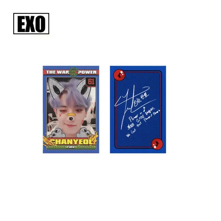 Kpop EXO сила музыки фото карты Самостоятельная автограф Фотокарта постер 8