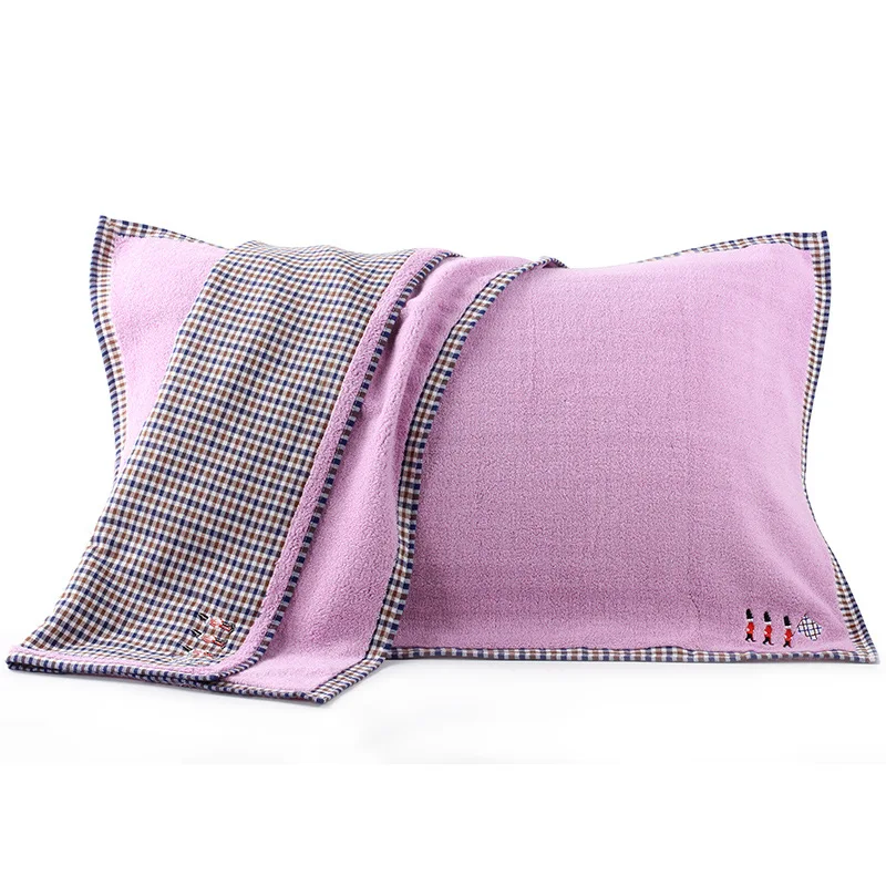 Подушка из чесаного хлопка с логотипом на заказ полотенце 52x75 см вышивкой